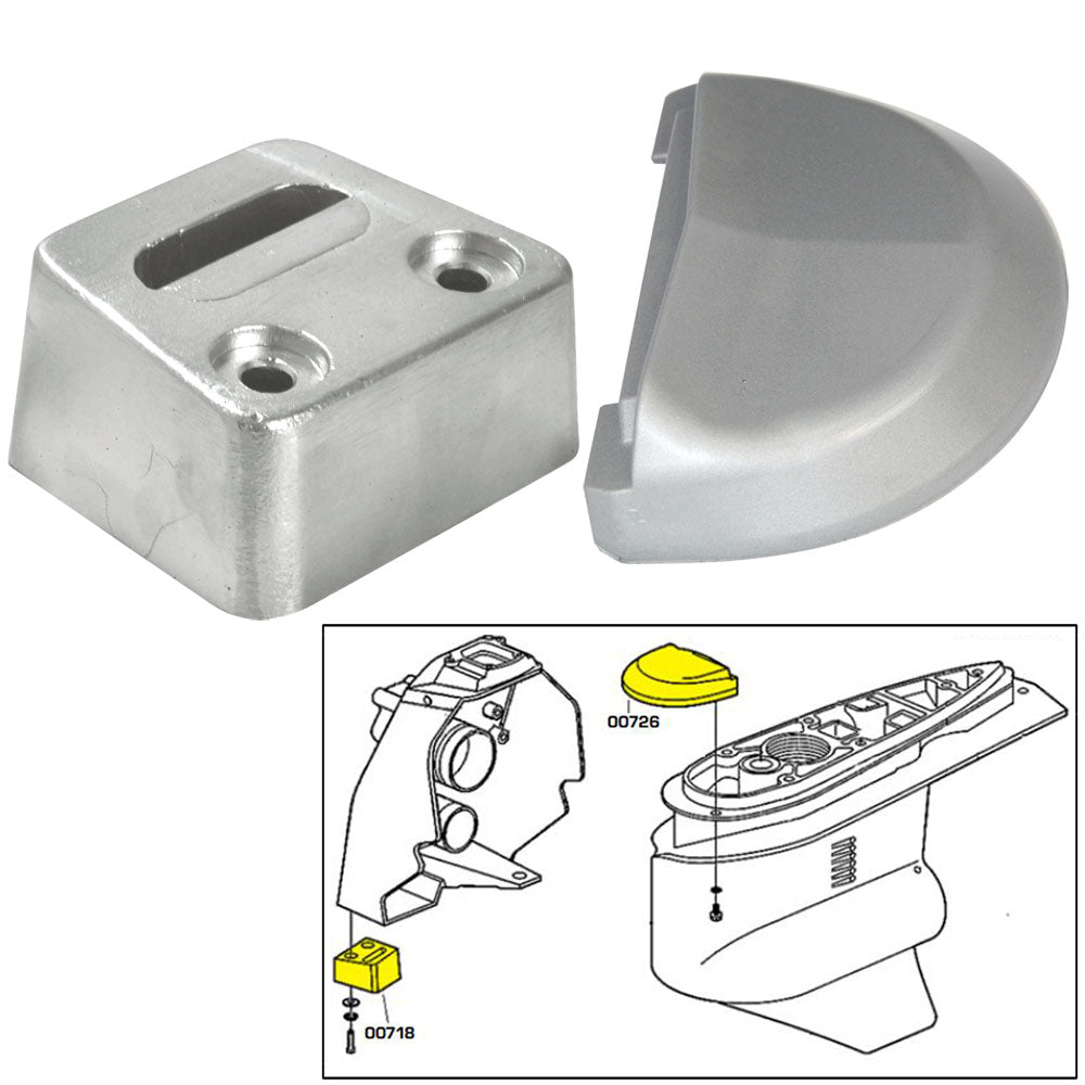 Tecnoseal Anode Kit w/Hardware - Volvo SX - Zinc - 20708