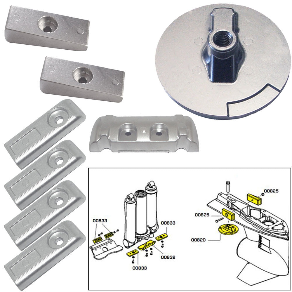 Tecnoseal Anode Kit w/Hardware - Mercury Verado 6 - Zinc - 20816