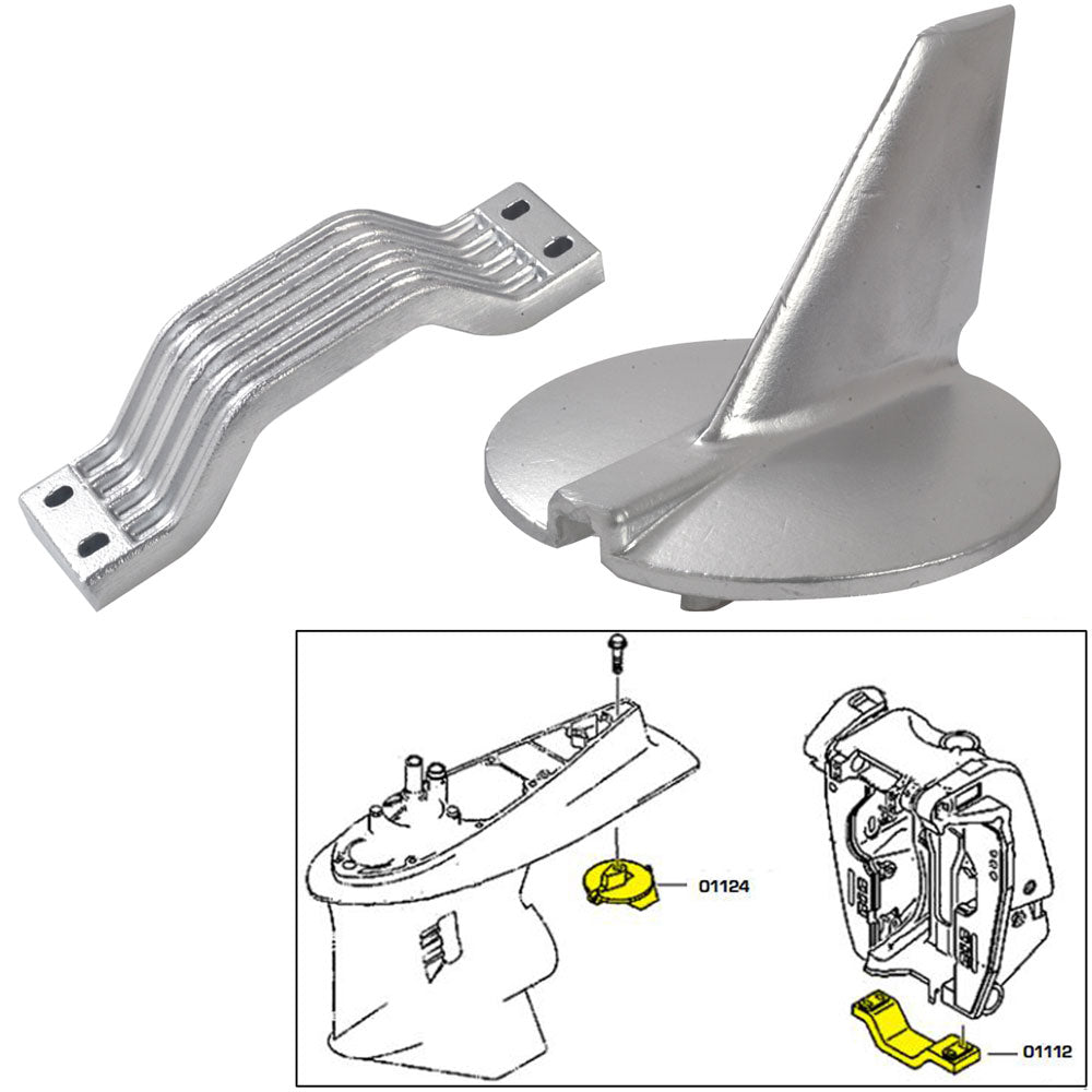 Tecnoseal Anode Kit - Yamaha 200-250HP - Zinc - 21104