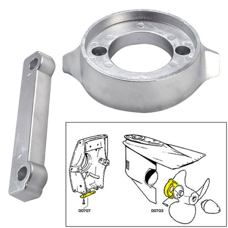 Tecnoseal Anode Kit w/Hardware - Volvo 280 - Aluminum - 20701AL