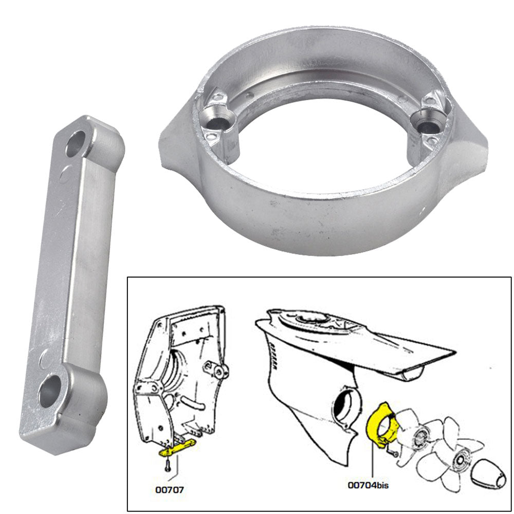 Tecnoseal Anode Kit w/Hardware - Volvo Duo-Prop 280 - Zinc - 20702