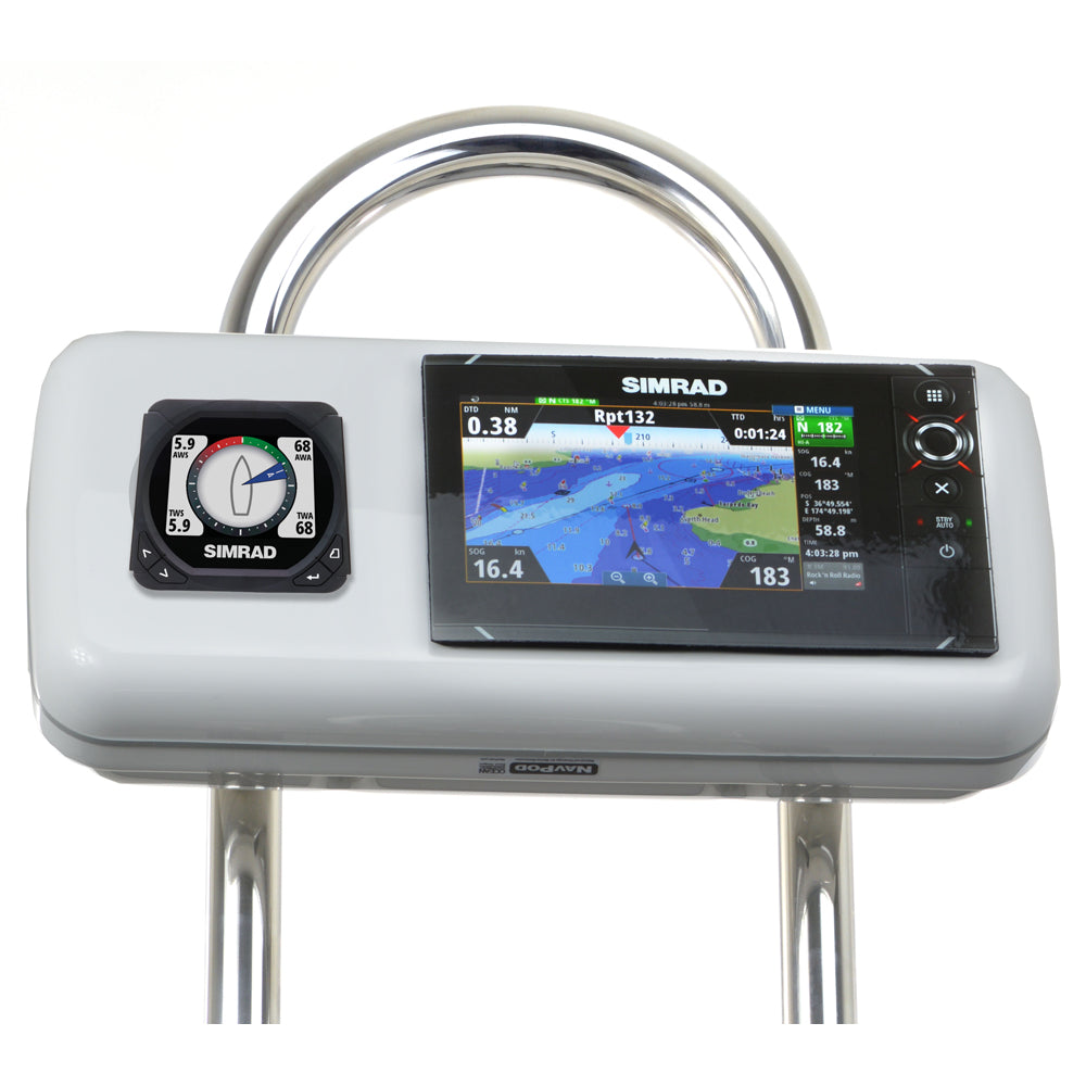 NavPod GP1516 SystemPod Pre-Cut for Simrad NSS7 evo2 or B&G Zeus7 & 1 Instrument for 9.5" Wide Guard - GP1516