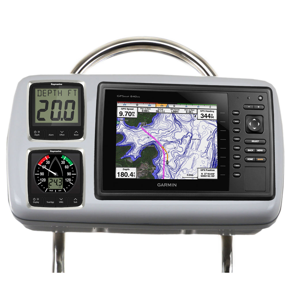 NavPod GP2088 SystemPod Pre-Cut for Garmin 820/820xs/840xs & 2 Instruments for 12" Wide Guard - GP2088