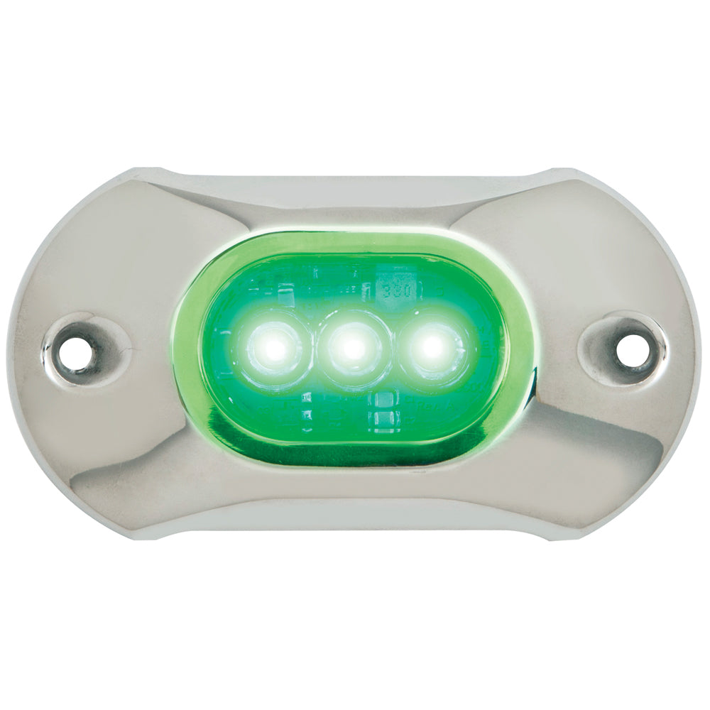 Attwood Light Armor Underwater LED Light - 3 LEDs  - Green - 65UW03G-7