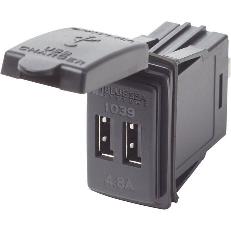 Blue Sea Dual USB Charger - 24V Contura Mount - 1039