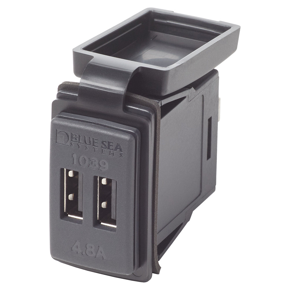 Blue Sea Dual USB Charger - 24V Contura Mount - 1039