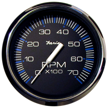 Faria Chesapeake Black 4" Tachometer - 7000 RPM (Gas) (All Outboards) - 33718