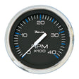 Faria Chesapeake Black 4" Tachometer - 4000 RPM (Diesel) - 33742