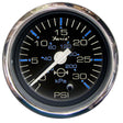 Faria Chesapeake Black 2" Water Pressure Gauge (30 PSI) - 13712