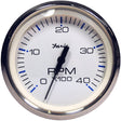 Faria Chesapeake White SS 4" Tachometer - 4000 RPM (Diesel) (Magnetic Pick-Up) - 33818