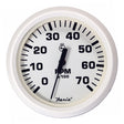 Faria Dress White 4" Tachometer - 7000 RPM (Gas) (All Outboards) - 33104