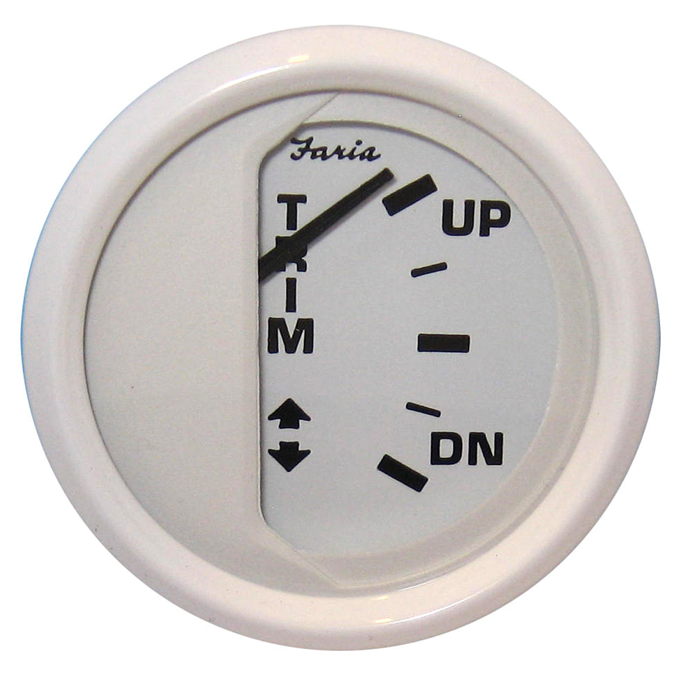 Faria Dress White 2" Trim Gauge (J/E/Suzuki Outboard) - 13123