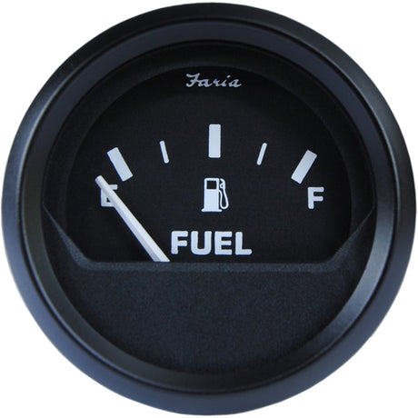 Faria Euro Black 2" Fuel Level Gauge - 12801