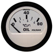 Faria Euro White 2" Oil Pressure Gauge (80 PSI) - 12902