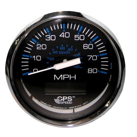 Faria Chesapeake Black 4" Speedometer w/ LCD Heading Display - 80MPH (GPS) - 33730