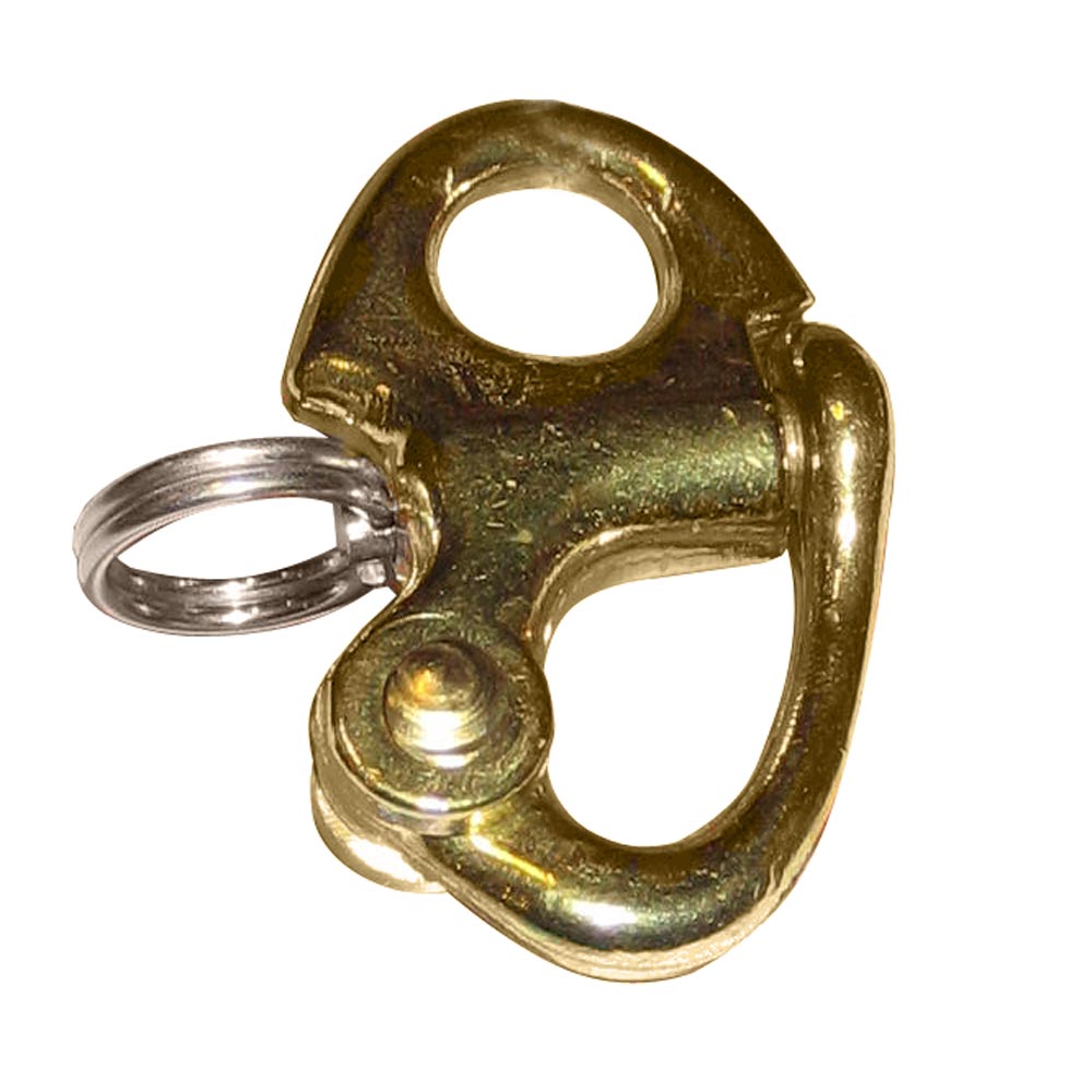 Ronstan Brass Snap Shackle - Fixed Bail - 41.5mm (1-5/8") Length - RF6000