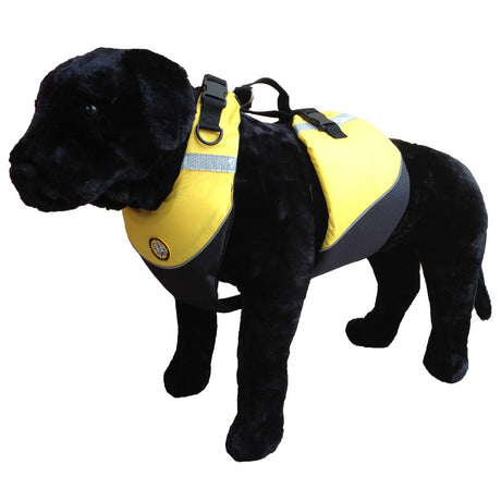 First Watch Flotation Dog Vest - Hi-Visibility Yellow - Medium - AK-1000-HV-M