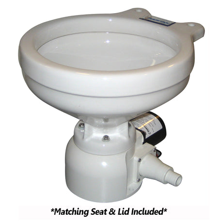 Raritan Sea Era Marine Size Toilet - Remote/Pump - 0 degree & 90 degree Discharge - Smart Switch - 12V - White - 162MR012