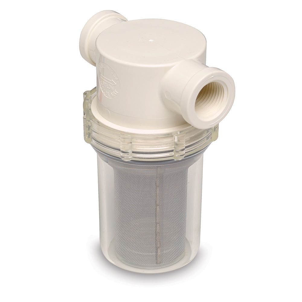 Shurflo by Pentair 1/2" Raw Water Strainer w/Bracket & Fittings - 50 Mesh Screen - 253-121-01