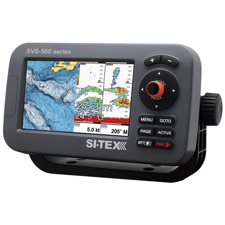 SI-TEX SVS-560CF Chartplotter - 5" Color Screen with Internal GPS & Navionics+ Flexible Coverage - SVS-560CF