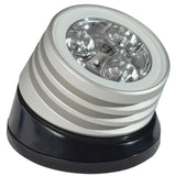 Lumitec Zephyr LED Spreader/Deck Light -Brushed, Black Base - White Non-Dimming - 101326