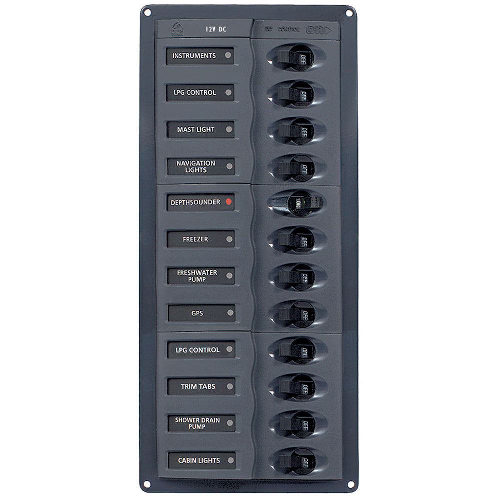 BEP DC Panel - 12-Way - No Meter - Vertical - 902NMV