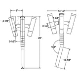 TACO Olympic 5-Rod Holder Cluster - F31-0790BXY-1