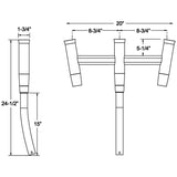 TACO Kite Fishing 3-Rod Cluster - F31-0770BSA-1