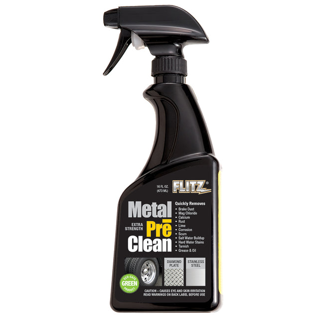 Flitz Metal Pre-Clean - All Metals Icluding Stainless Steel - 16oz Spray Bottle - AL 01706