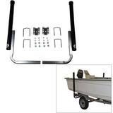 C.E. Smith 40" PVC Post Guide-On with unlighted black posts and mounting hardware for trailer boat visibility