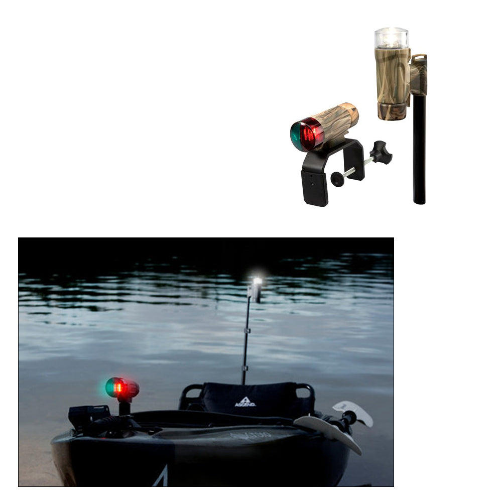 Attwood PaddleSport Portable Navigation Light Kit - C-Clamp, Screw Down or Adhesive Pad - RealTree Max-4 Camo - 14195-7