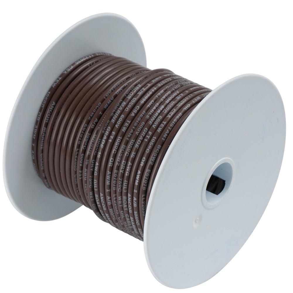 Ancor Brown 16 AWG Tinned Copper Wire - 500' - 102250