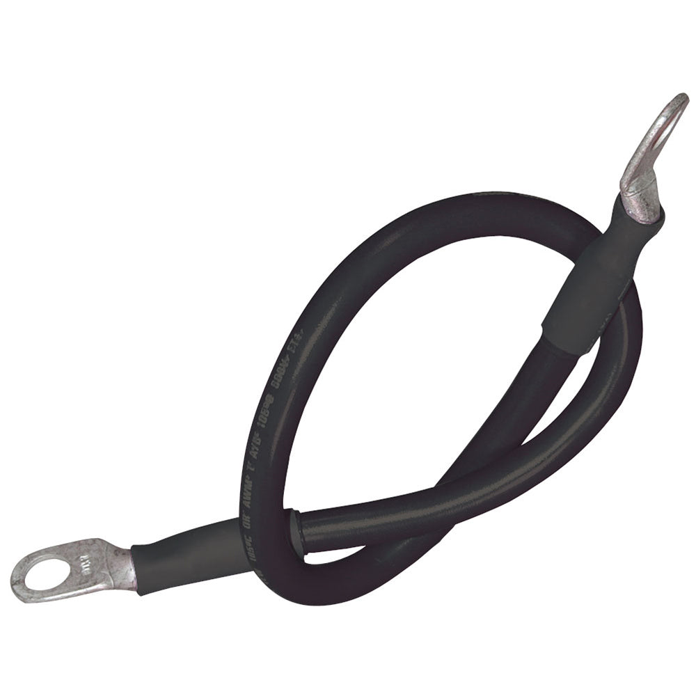 Ancor Battery Cable Assembly, 4 AWG (21mm&#178;) Wire, 5/16" (7.93mm) Stud, Black - 18" (45.7cm) - 189130