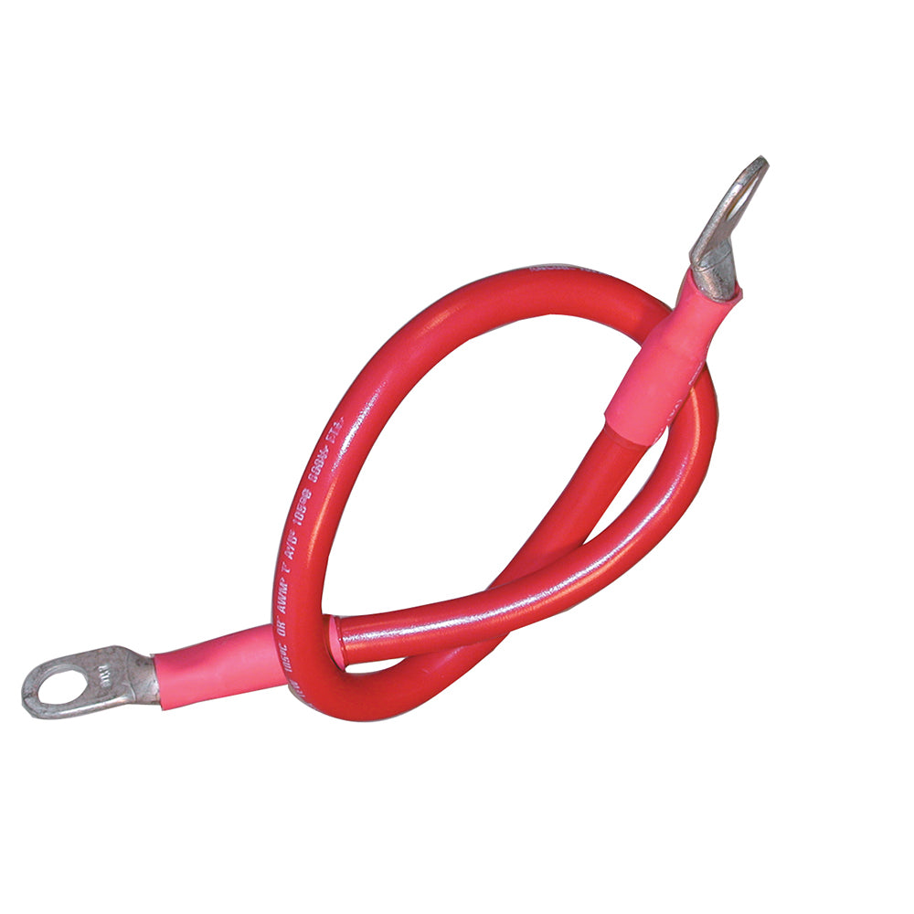 Ancor Battery Cable Assembly, 2 AWG (34mm&#178;) Wire, 3/8" (9.5mm) Stud, Red - 48" (121.9cm) - 189147