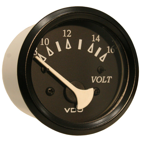 VDO Allentare Black Voltmeter - 8-16V - Black Bezel - 332-11805