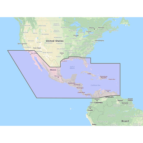 Furuno Central America, Caribbean & Part of Mexico Vector Chart - 3D Data & Standard Resolution Satellite Photos - Unlock Code - MM3-VNA-027