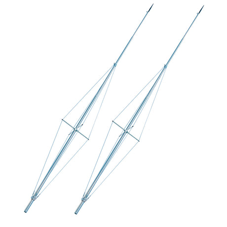 Rupp 20' Single Spreader Sidekick Outrigger Poles - Silver/Silver - Pair - A1-2000-MIN
