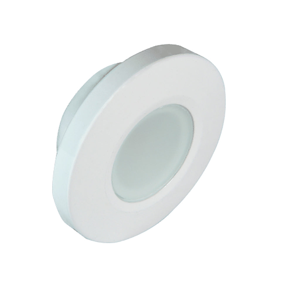 Lumitec Orbit Flush Mount Down Light - Blue Non-Dimming, Red Non-Dimming & White Dimming w/White Housing - 112528