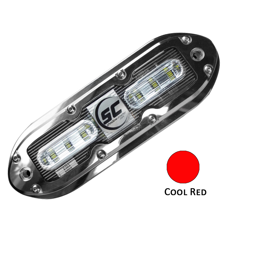 Shadow-Caster SCM-6 LED Underwater Light w/20' Cable - 316 SS Housing - Cool Red - SCM-6-CR-20