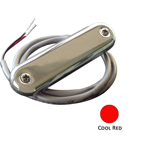 Shadow-Caster Courtesy Light w/2' Lead Wire - 316 SS Cover - Cool Red - 4-Pack - SCM-CL-CR-SS-4PACK