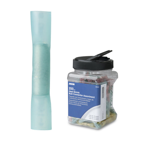 Ancor 16-14 AWG Heat Shrink Butt Connector - 250-Pieces - Jar - 309101