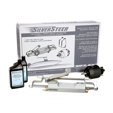 Uflex SilverSteer 2.0 High-Performance Front Mount Outboard Hydraulic Steering System - 1500PSI FM V2 - SILVERSTEER2.0B