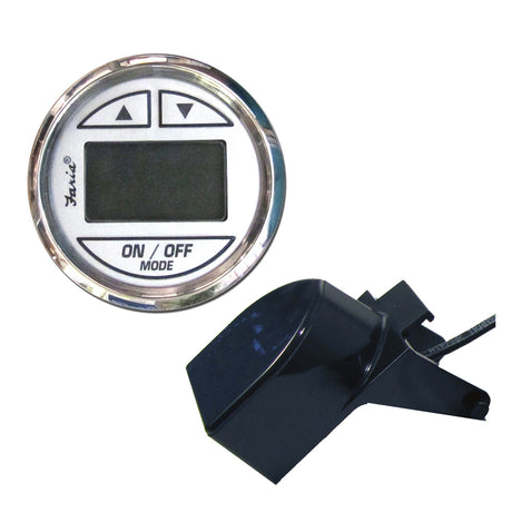 Faria Chesapeake SS White 2" Depth Sounder with Transom Mount Transducer - 13850