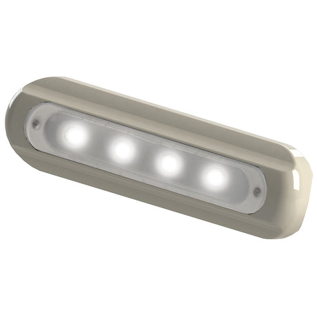 TACO 4-LED Deck Light - Flat Mount - White Housing - F38-8800W-1