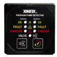 Xintex Propane Fume Detector w/2 Plastic Sensors - No Solenoid Valve - Square Black Bezel Display - P-2BNV-R