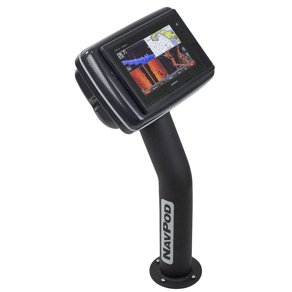 NavPod PED4800-20 PedestalPod Pre-Cut f/Garmin GPSMAP 7408, 7408xsv, 7608 & 7608xsv - Carbon Black - PED4800-20-C