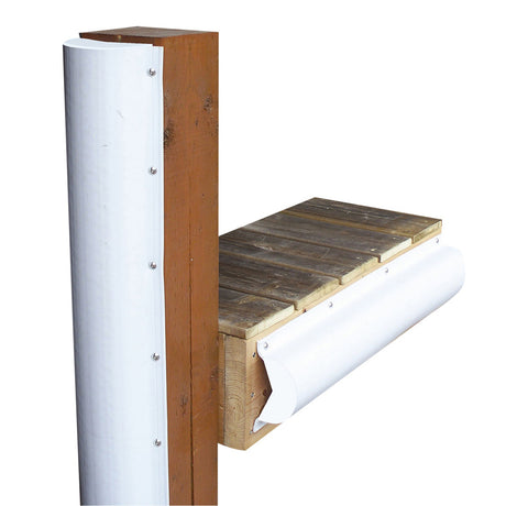 Dock Edge Piling Bumper - One End Capped - 6' - White - 1020-F