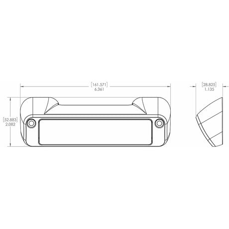 Lumitec Perimeter Light - White Finish - White Non-Dimming - 101475