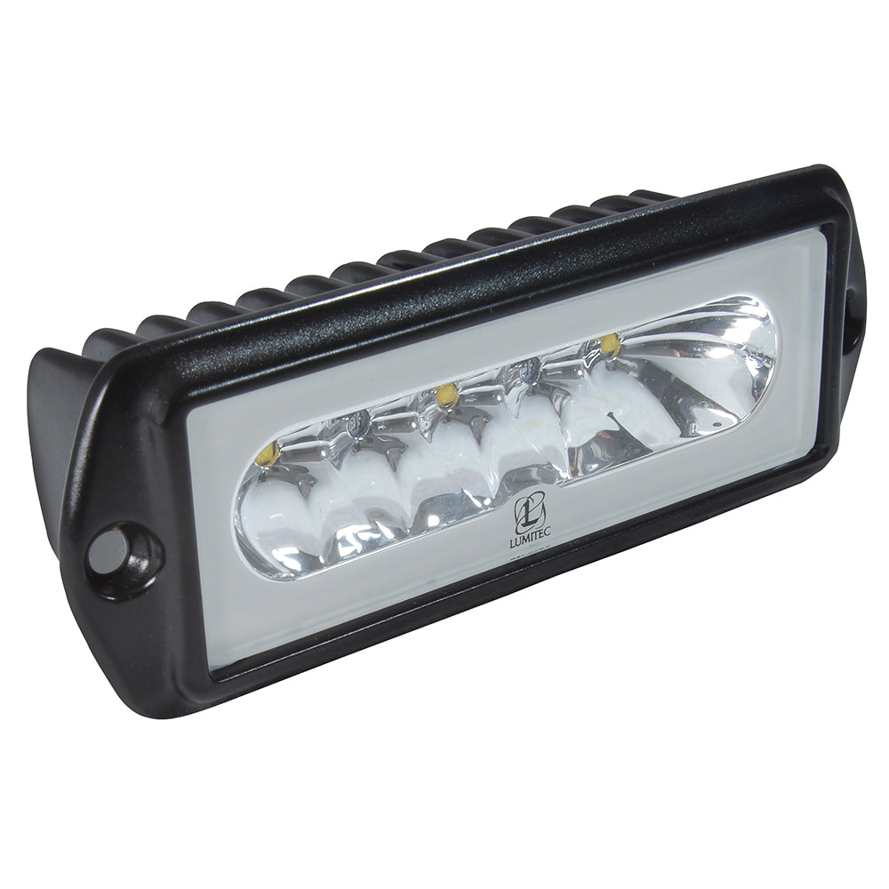 Lumitec Capri2 - Flush Mount LED Flood Light - Black Housing - 2-Color White/Red Dimming - 101187