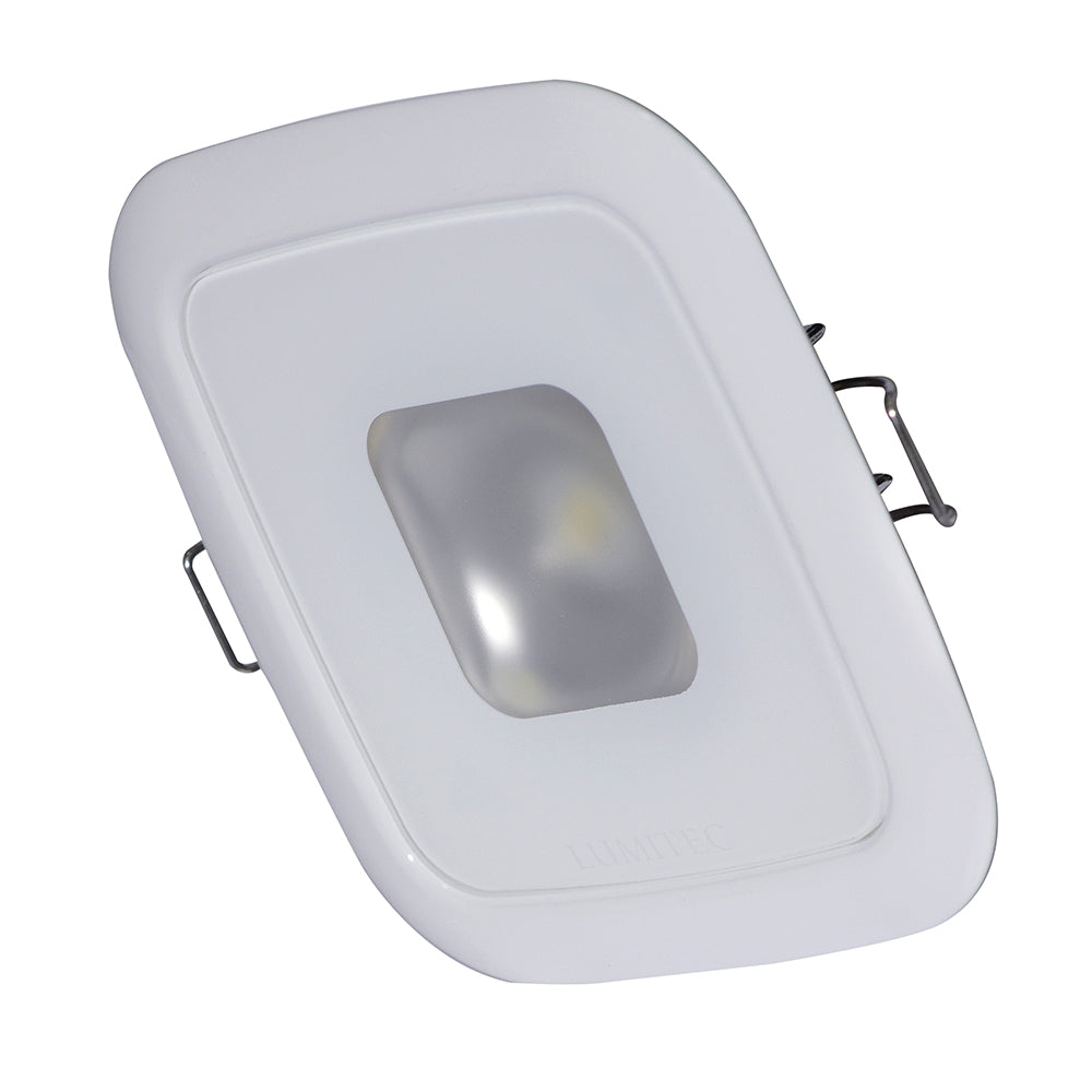 Lumitec Square Mirage Down Light - Spectrum RGBW Dimming - White Bezel - 116127